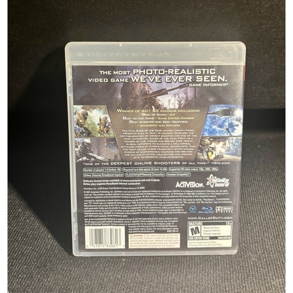 Call of Duty 4 Modern Warfare PS3 Complete CIB Tested Disc Case Manual FPS Game - Picture 3 of 3